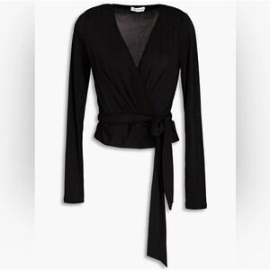 NWT Good American Black Wrap Top‎ Size 6 US 3XL